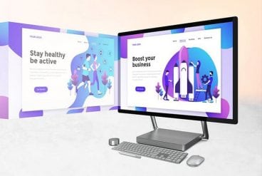 35+ Desktop Computer Mockup Templates