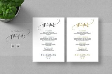 20+ Elegant Wedding Menu Templates & Ideas (For Food & Drink)