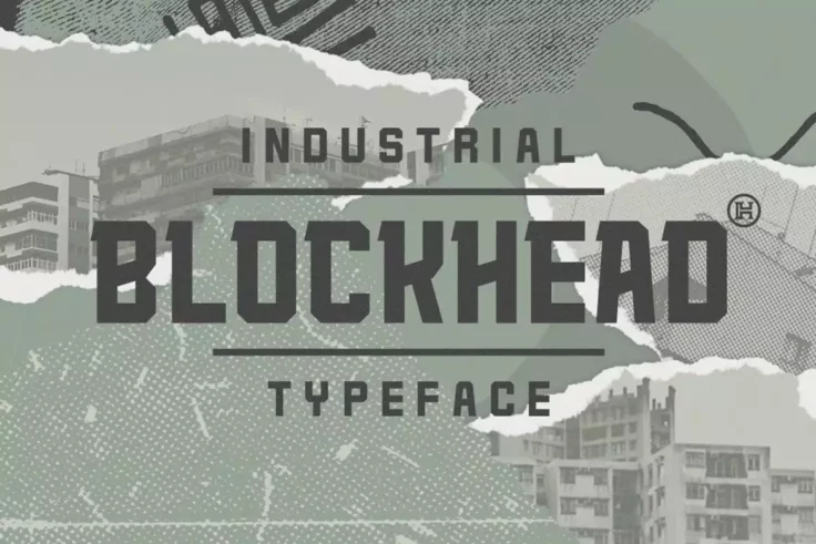 View Information about Blockhead Geometric Block Font