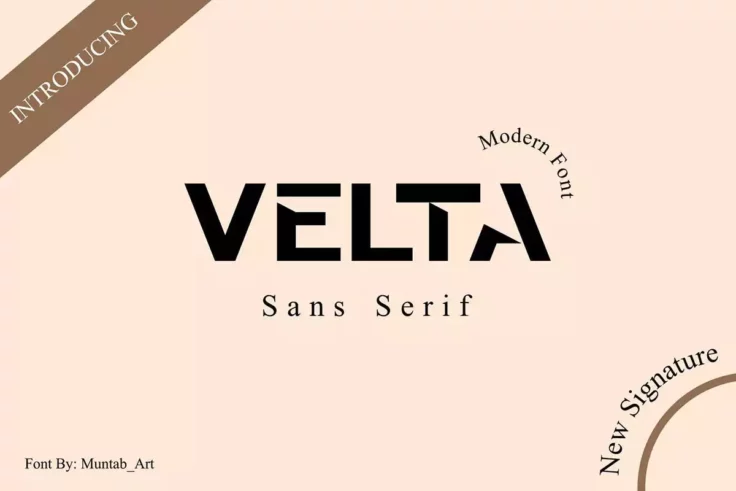 View Information about Velta Modern Sans-Serif Typeface